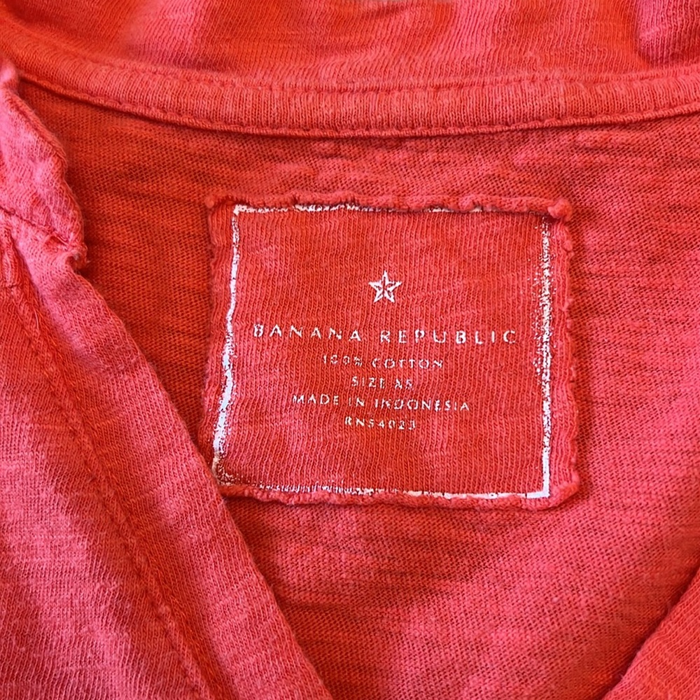 Banana Republic Orange T-shirt Women's XS - Picture 2 of 7